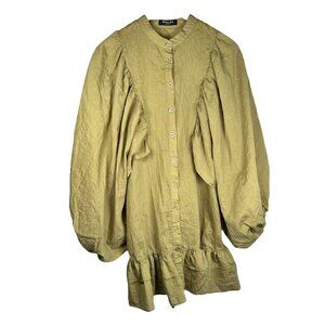 Beulah Style Size Small Dress Ruffle Balloon Sleeve